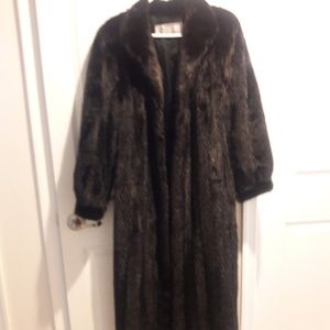 Full length black mink